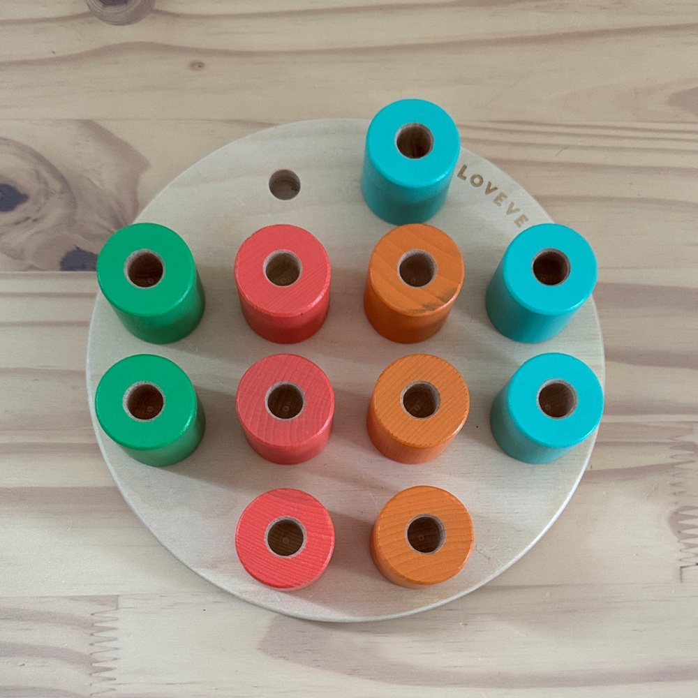 LOVEVERY wooden stacking pegboard